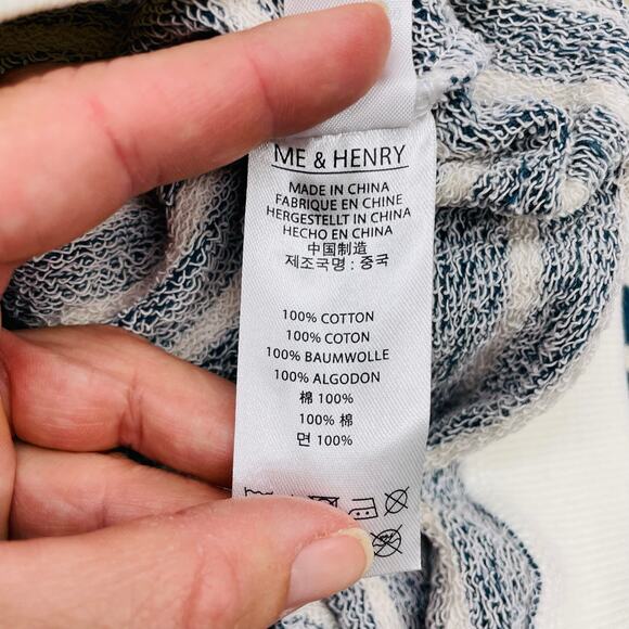 NWT Me & Henry 12Y Blue Stripe Parsons Hoodie - Picture 7 of 7